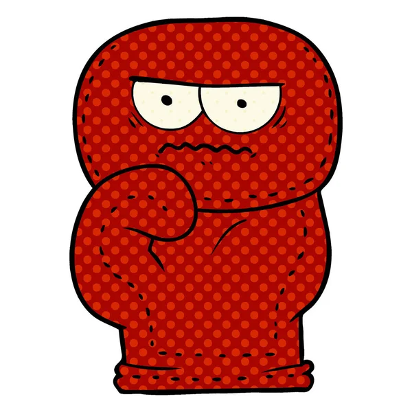 Çizgi film boks eldiveninin vektör çizimi