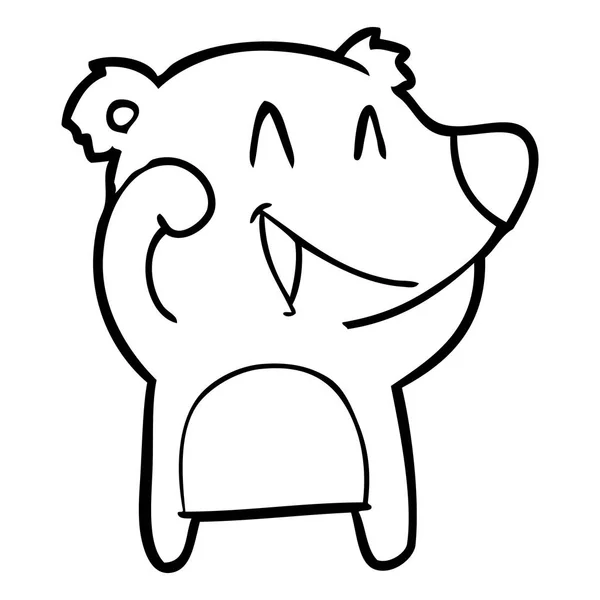 Векторная Иллюстрация Смеющегося Медведя — стоковый вектор