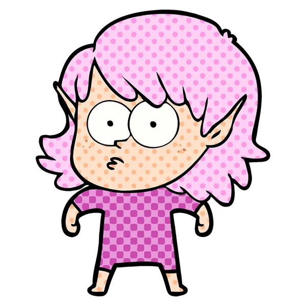 çizgi film elf kızı bakıyordu