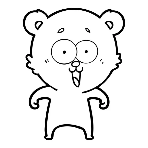 Laughing Teddy Bear Cartoon — Stock Vector