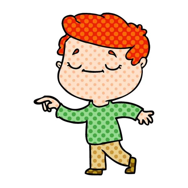 vektör çizim karikatür huzurlu adam