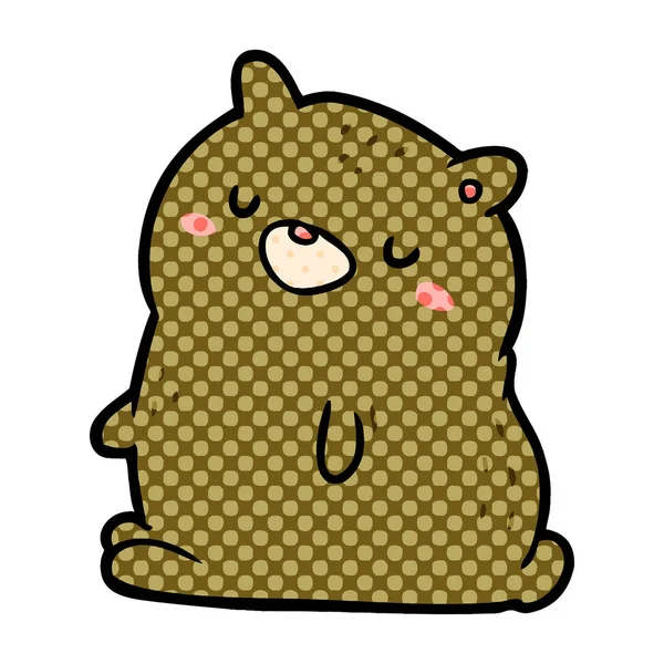 Tatlı çizgi film ayısının vektör çizimi