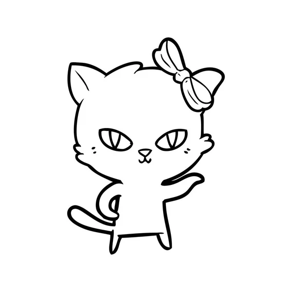 Vektor Illustration Der Niedlichen Cartoon Katze — Stockvektor
