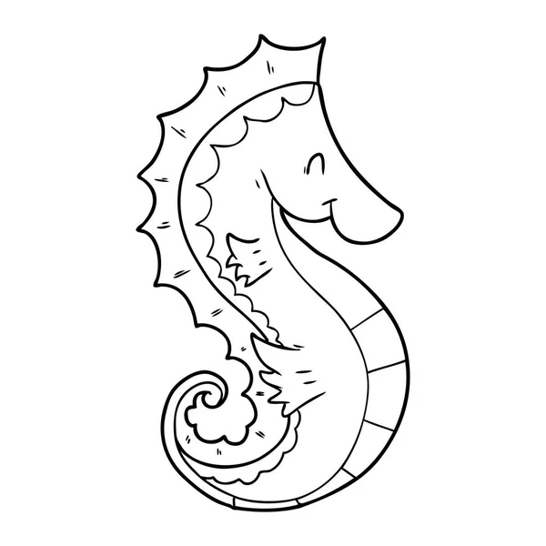 Векторна Ілюстрація Мультяшного Морського Коня — стоковий вектор