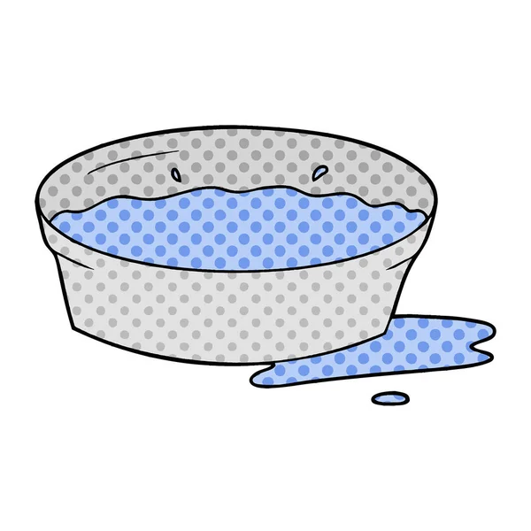 卡通狗水碗 — 图库矢量图片