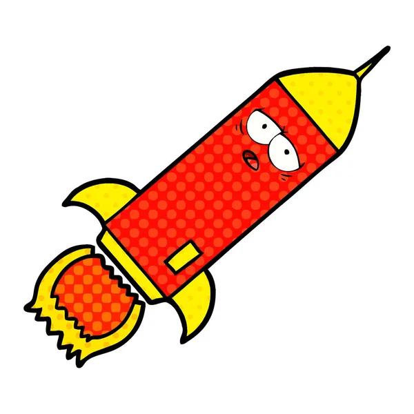 卡通火箭的矢量图解 — 图库矢量图片