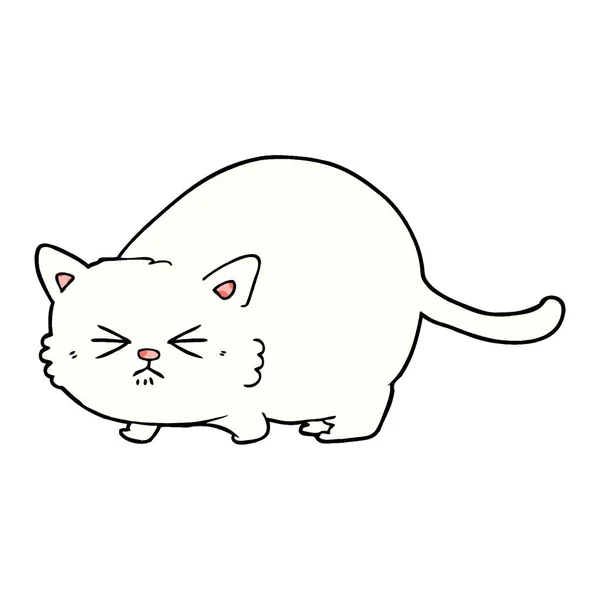 漫画怒っている猫のベクトル イラスト — ストックベクタ