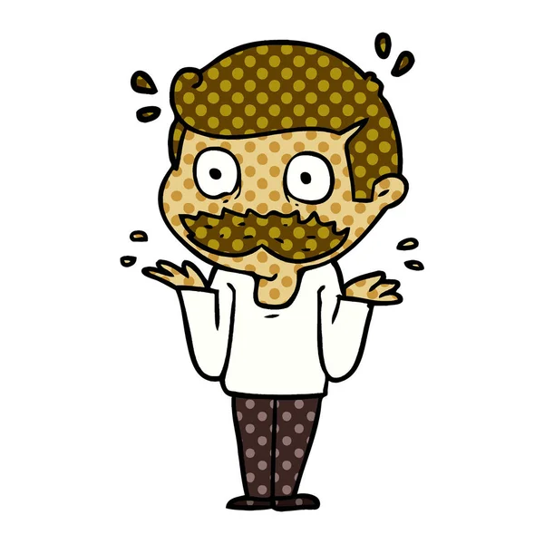 çizgi film adam şok bıyıklı