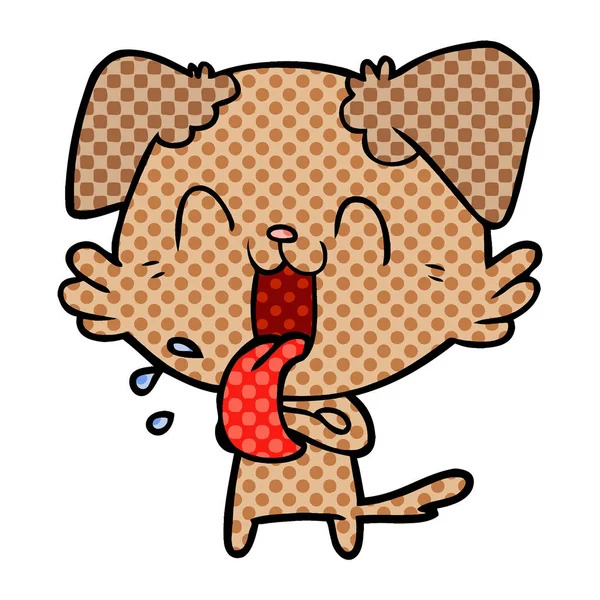 vektör çizim karikatür nefes nefese köpek