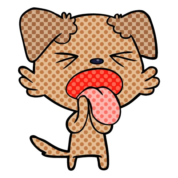 vektör çizim karikatür köpek bıkkın