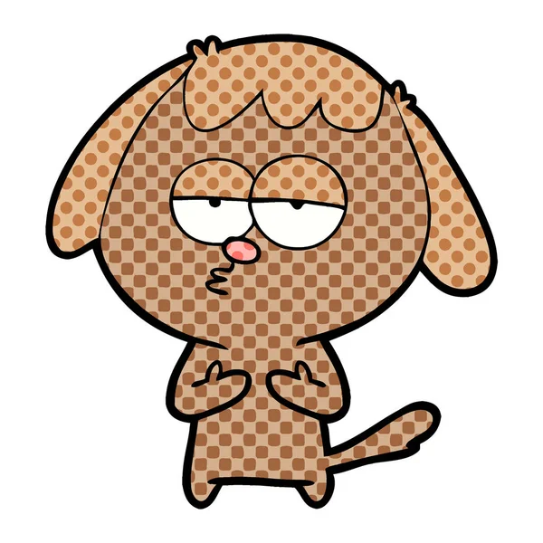 sıkılmış vektör çizim karikatür köpek