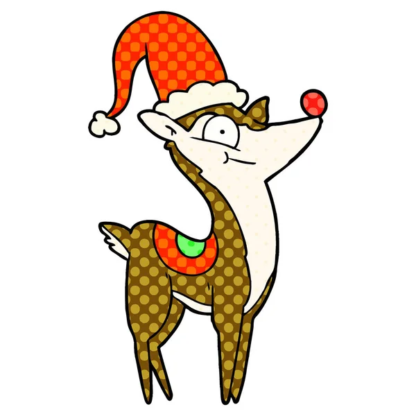 vektör çizim karikatür Noel reindeer