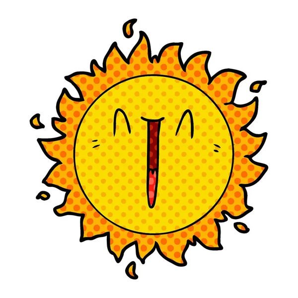 矢量图的快乐卡通太阳 — 图库矢量图片