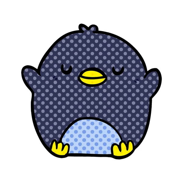 Ilustración Vectorial Lindo Pingüino Dibujos Animados — Vector de stock