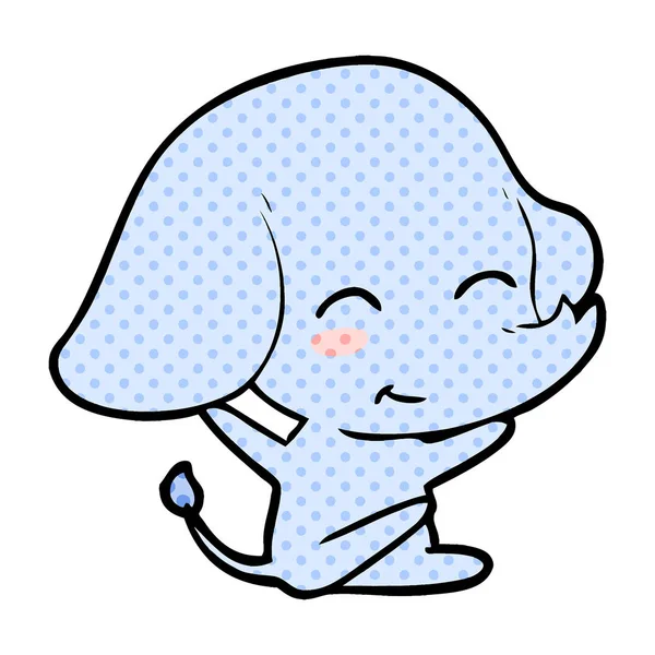 vektör çizim sevimli çizgi fil