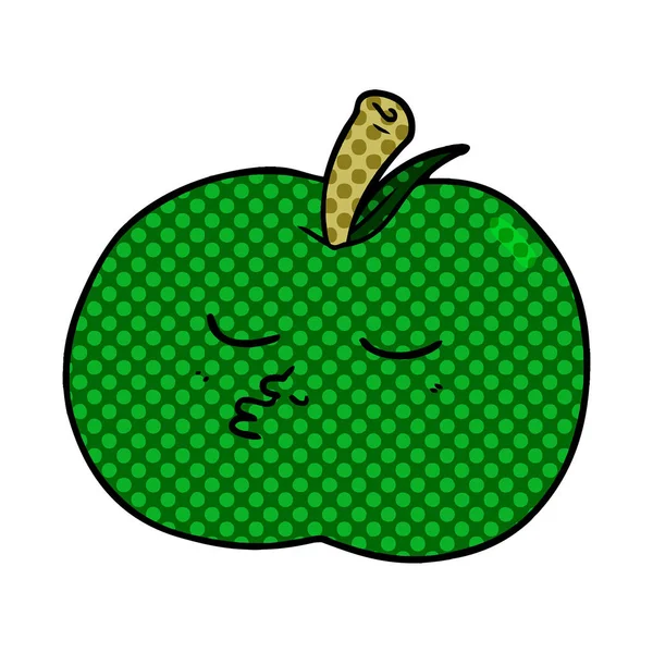 Çizgi film elmasının vektör illüstrasyonu