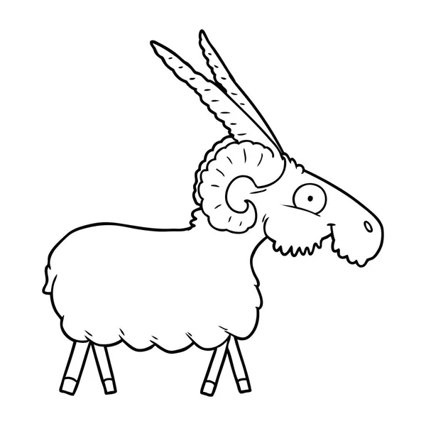 Illustration Vectorielle Chèvre Bande Dessinée — Image vectorielle