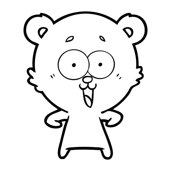 Laughing Teddy Bear Cartoon — Stock Vector