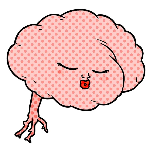 Vektorové Ilustrace Kreslené Mozku — Stockový vektor