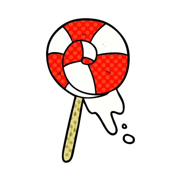 Vectorillustratie Van Cartoon Traditionele Lollipop — Stockvector