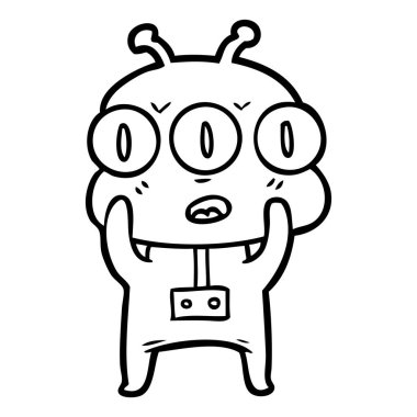 üç gözlü yabancı çizgi film