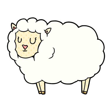 Çizgi film koyunlarının vektör çizimi