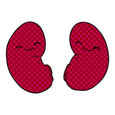 vektör çizim karikatür böbrekler