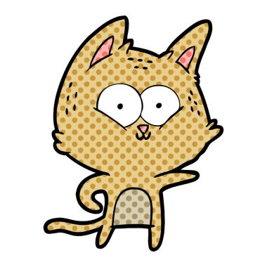 Çizgi film kedisinin vektör çizimi