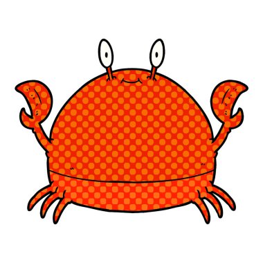 Çizgi film yengecinin vektör çizimi