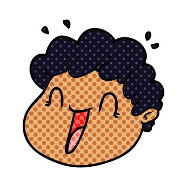 vektör çizim karikatür erkek yüz