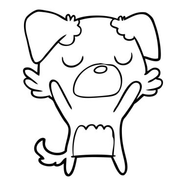 Çizgi film köpeğinin vektör çizimi