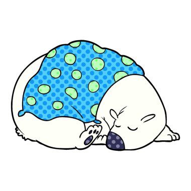 Kutup ayısı uyku çizgi film