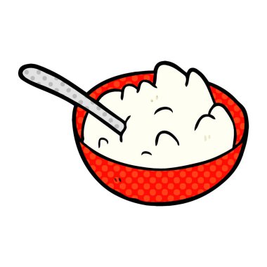 çizgi film kase yulaf lapası