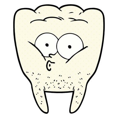 Çizgi film dişinin vektör çizimi