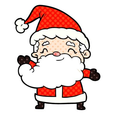Çizgi film Noel Baba 'nın vektör çizimi