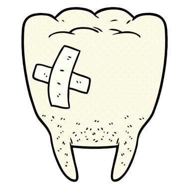 Çizgi film dişinin vektör çizimi