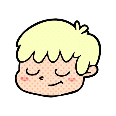 vektör çizim karikatür erkek yüz