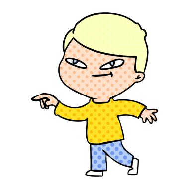 vektör çizim karikatür işaret eden adam