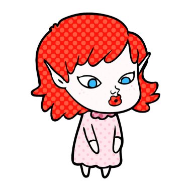 çizgi film elf kızı sivri kulaklı