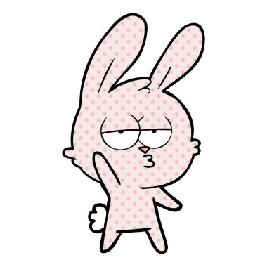 Tatlı çizgi film tavşanının vektör çizimi