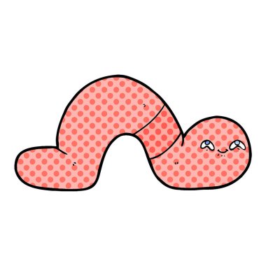 Çizgi film solucanının vektör çizimi