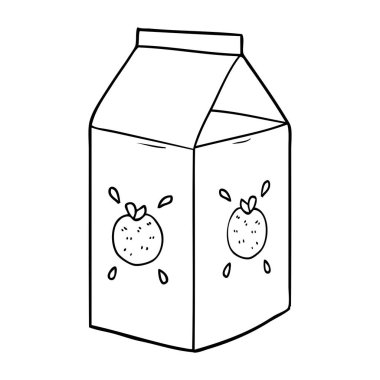 çizgi film portakal suyu karton