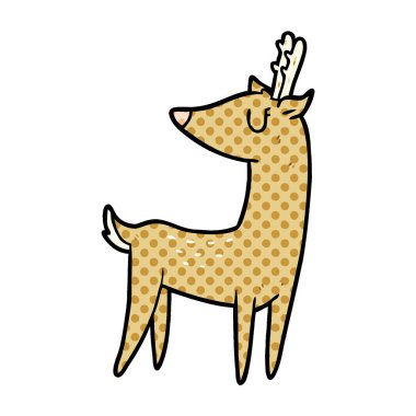 Çizgi film geyiğinin vektör çizimi