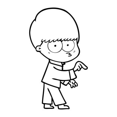 gergin çizgi film çocuk vektör çizim