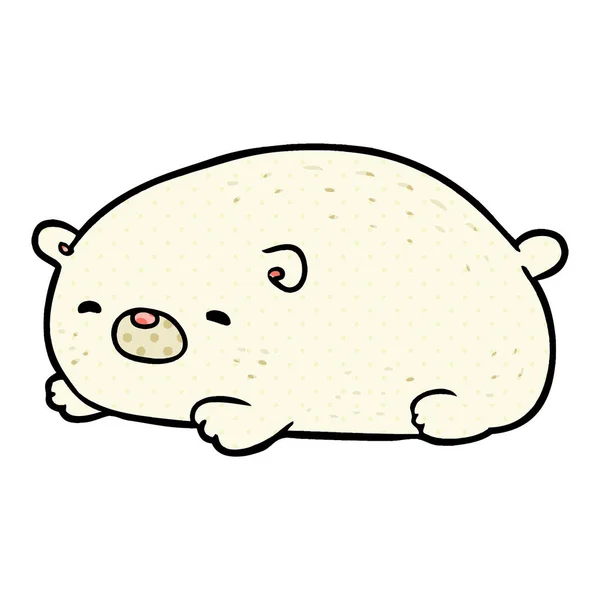 Cute Cartoon Polar Bear — Stockvector