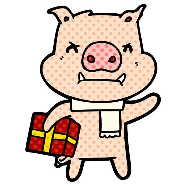 Noel hediyesi domuzla kızgın çizgi film