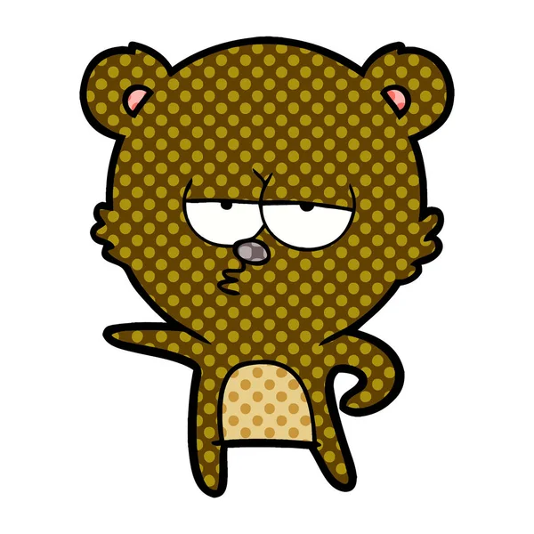 Vectorillustratie Van Verveeld Bear Cartoon — Stockvector