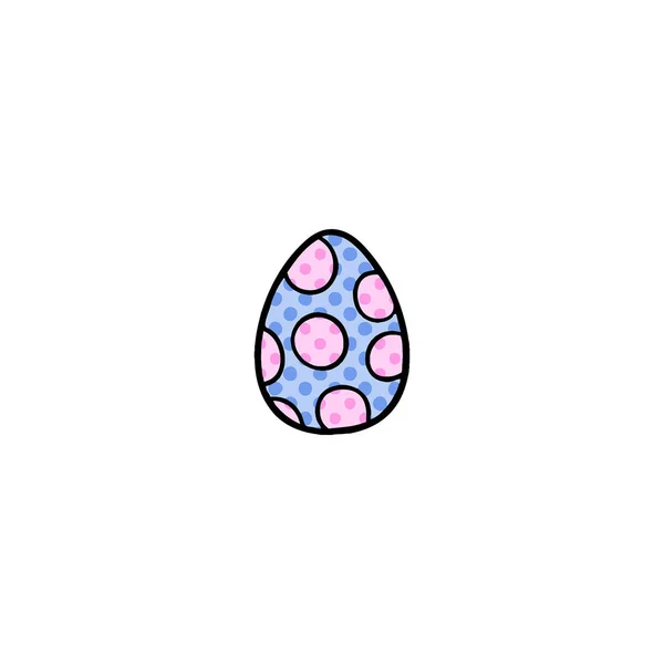 Cartoon Painted Easter Egg — Stock Vector