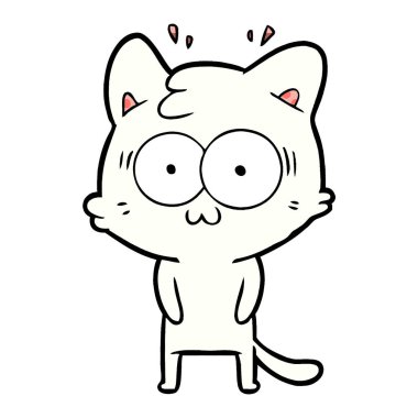 Çizgi film kedisinin vektör çizimi