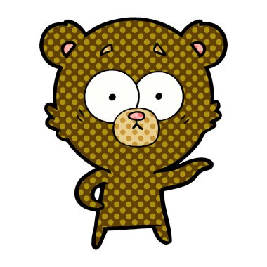 Çizgi film ayısının vektör çizimi